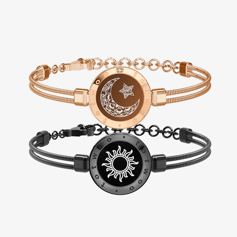 Pulseiras Sun & Moon Touch com Corrente de Cobra