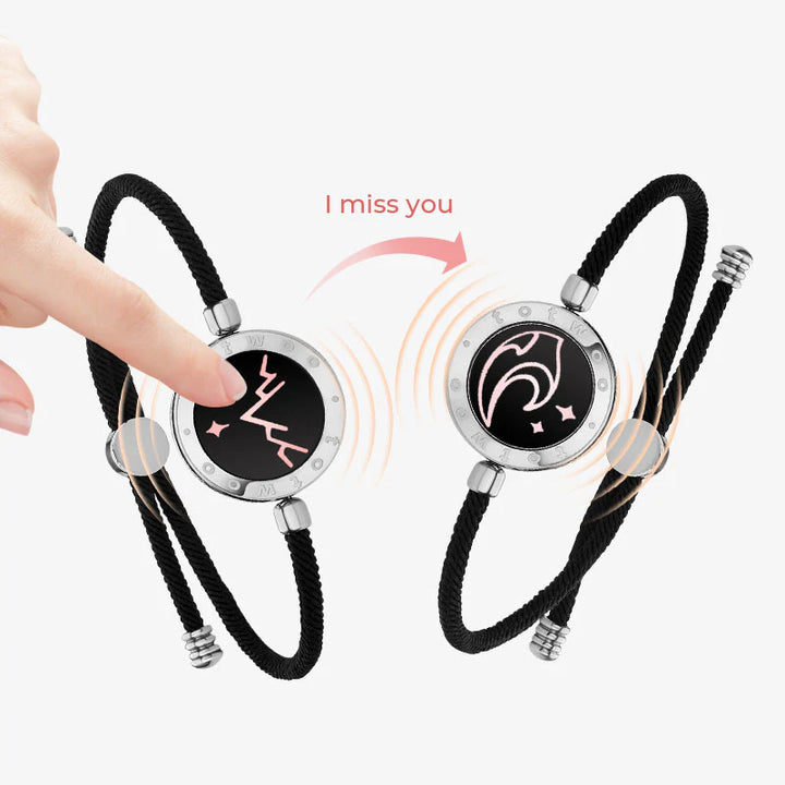 Pulseiras Mountain & Sea Touch com Corda Milan (Preto+Preto)