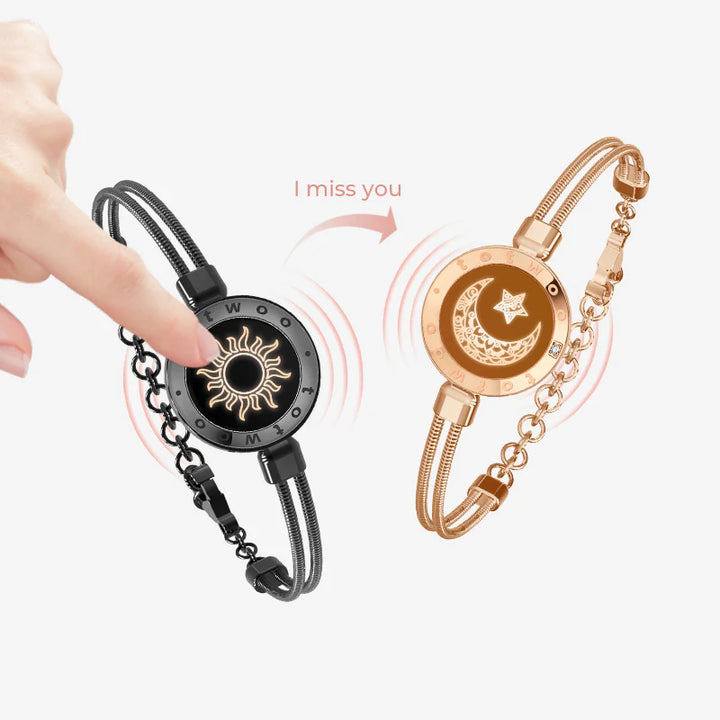 Pulseiras Sun & Moon Touch com Corrente de Cobra
