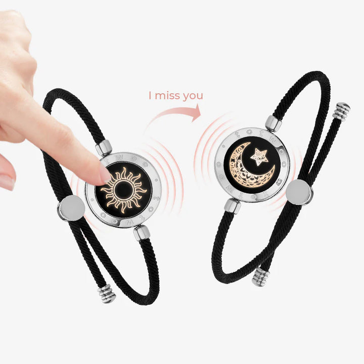 Pulseiras Sun & Moon Touch com corda Milan (preto + preto)