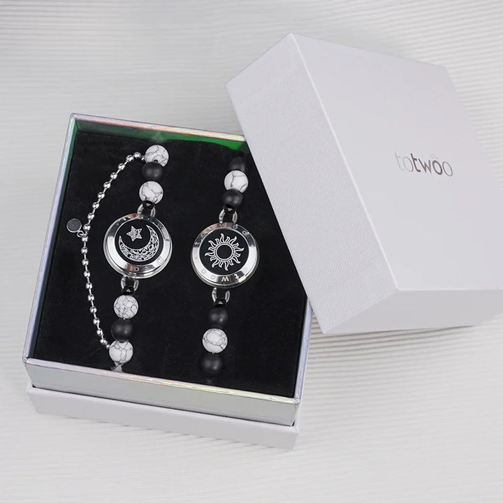 Pulseiras Sun & Moon Touch com contas combinando