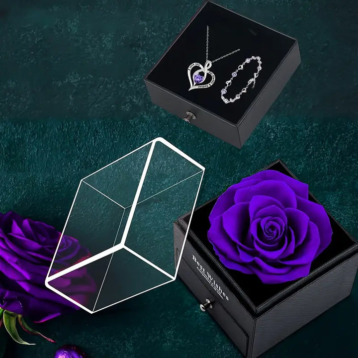 Conjunto de colar e pulseira em formato de coração, requintado e elegante, feito de cobre