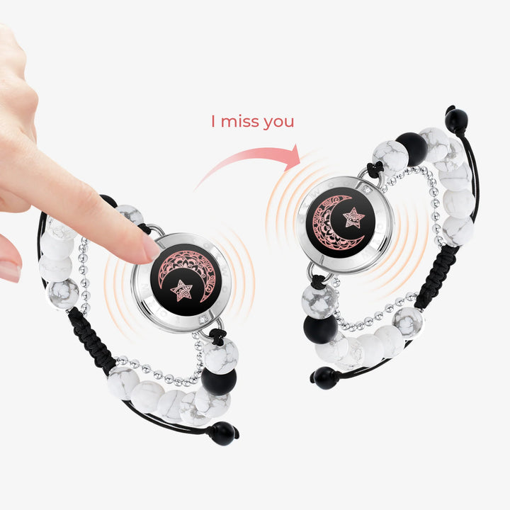 Pulseiras Moon&Star Touch com contas combinando