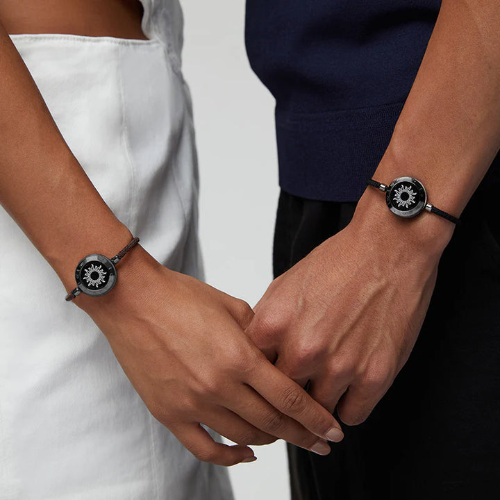 Pulseiras Sun&Sun Touch com corda Milan (preto + preto)