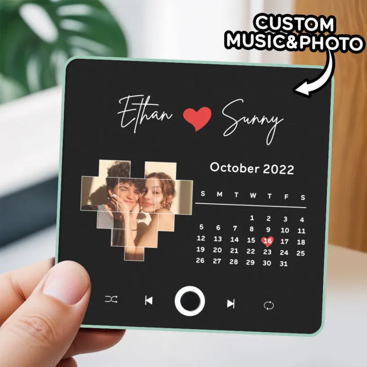 Ímã de geladeira com música personalizada Ímã de geladeira com foto personalizada pode tocar músicas