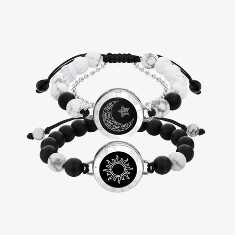 Pulseiras Sun & Moon Touch com contas combinando