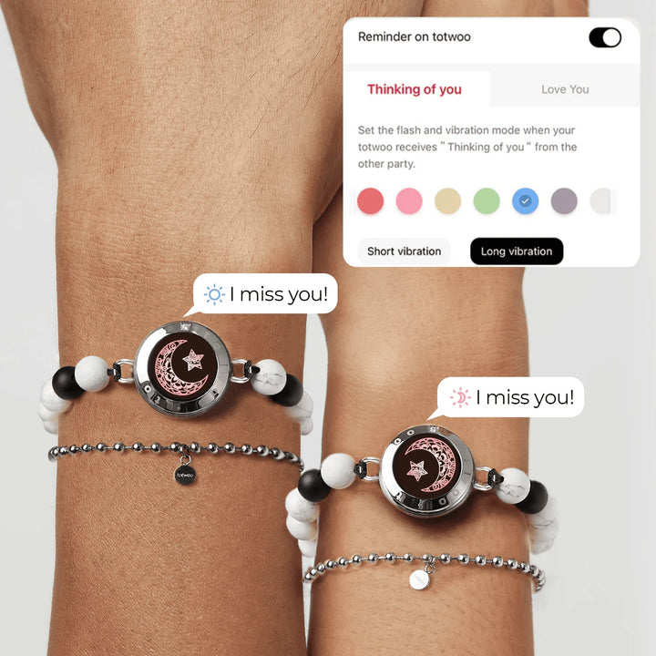 Pulseiras Moon&Star Touch com contas combinando