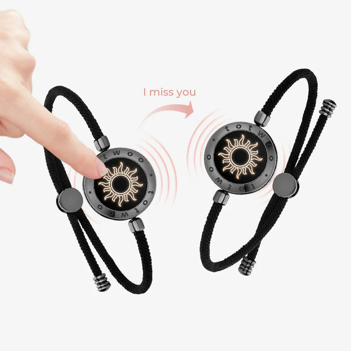 Pulseiras Sun&Sun Touch com corda Milan (preto + preto)