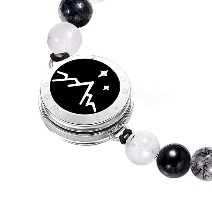 Pulseiras Mountain & Sea Touch com Quartzo Rutilado Preto e Contas