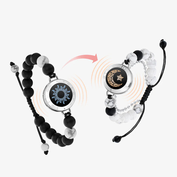 Pulseiras Sun & Moon Touch com contas combinando