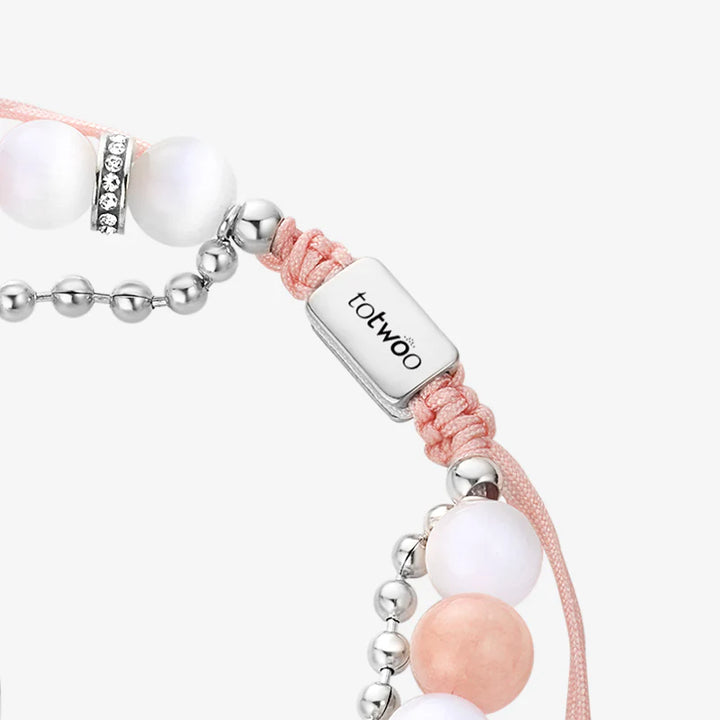 Pulseiras Sun & Moon Touch com Contas Fantasmagóricas (Prata+Prata)